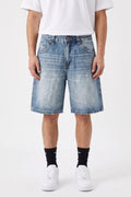 Relaxed Washed Denim Short