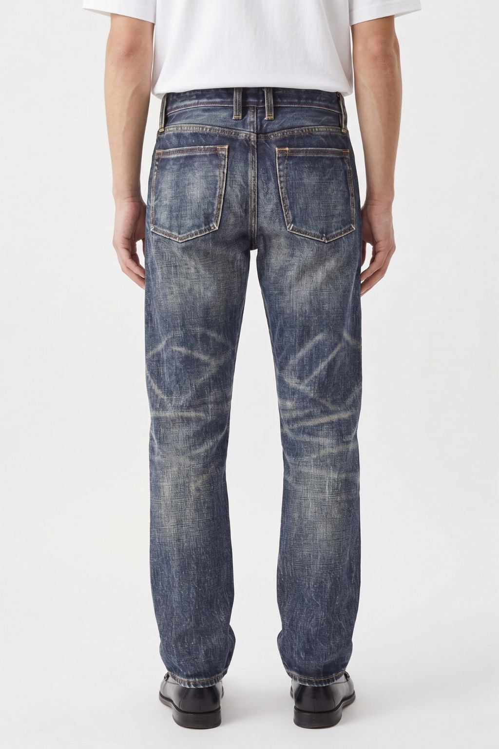 LǍOSHÍ | 老石 Selvedge 22oz Straight, Heavy Washed Vintage Denim