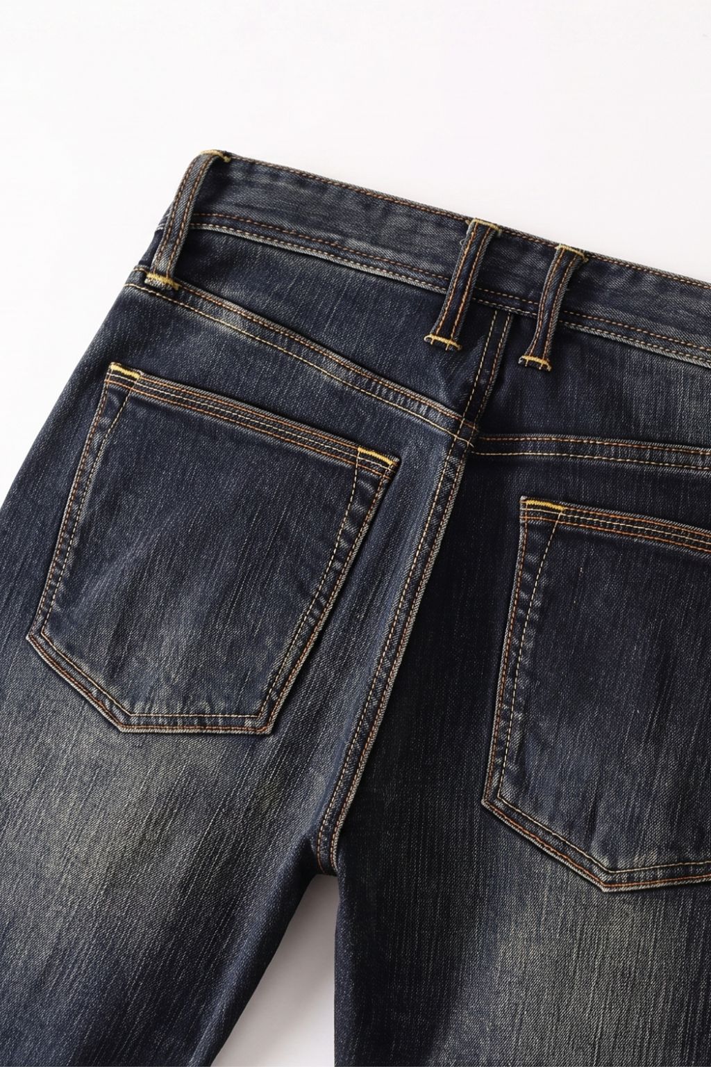 HÁNLÙ | 寒露 Selvedge 19oz Fitted Straight, Fleece-Lined, Vintage Wash Denim