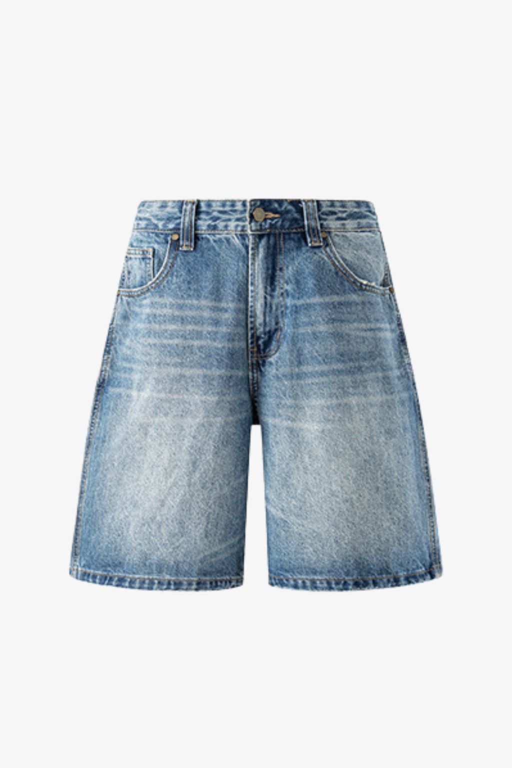 Relaxed Washed Denim Short