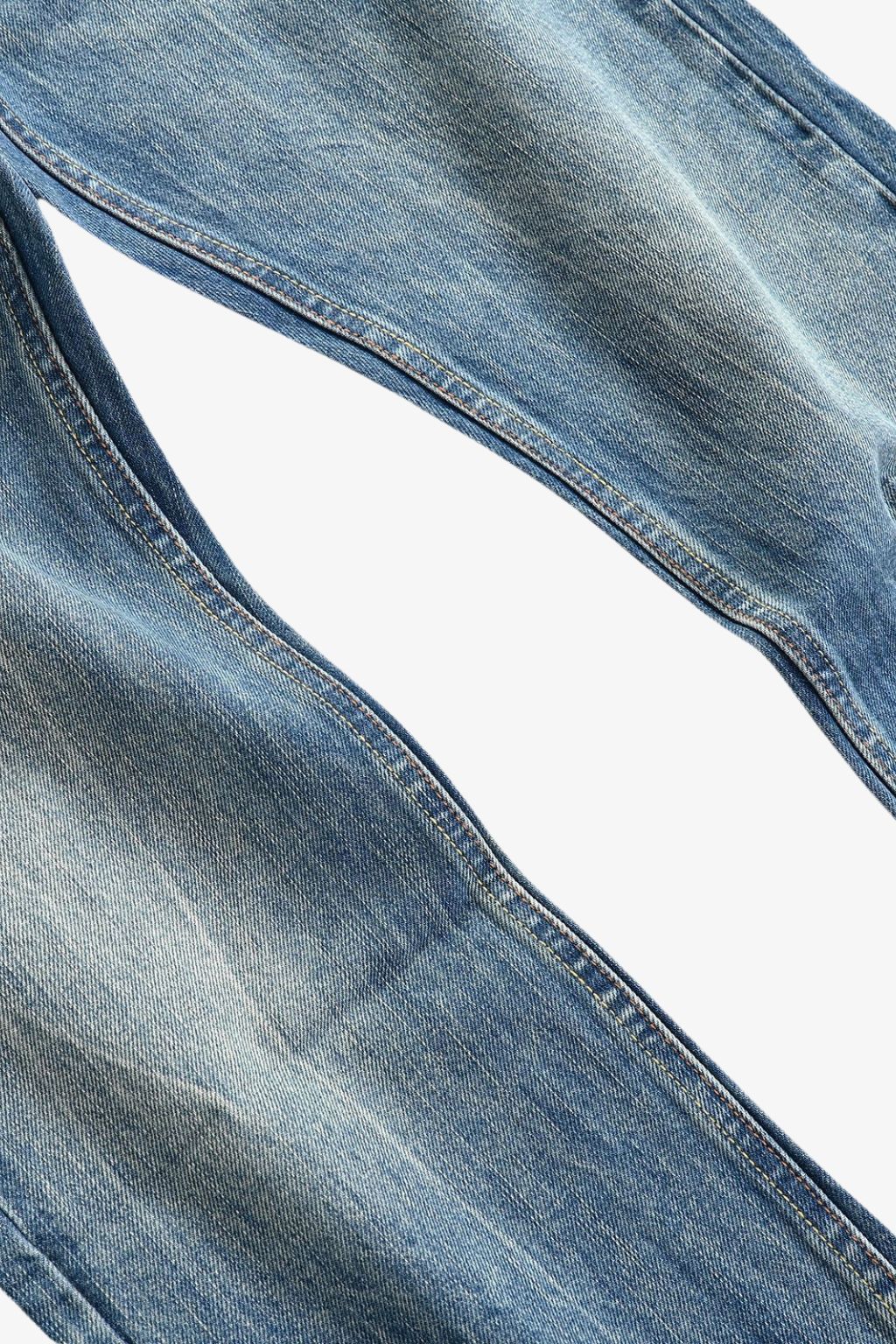 QĪNGYĀN | 青烟 Selvedge 14oz Straight, Faded Indigo Denim