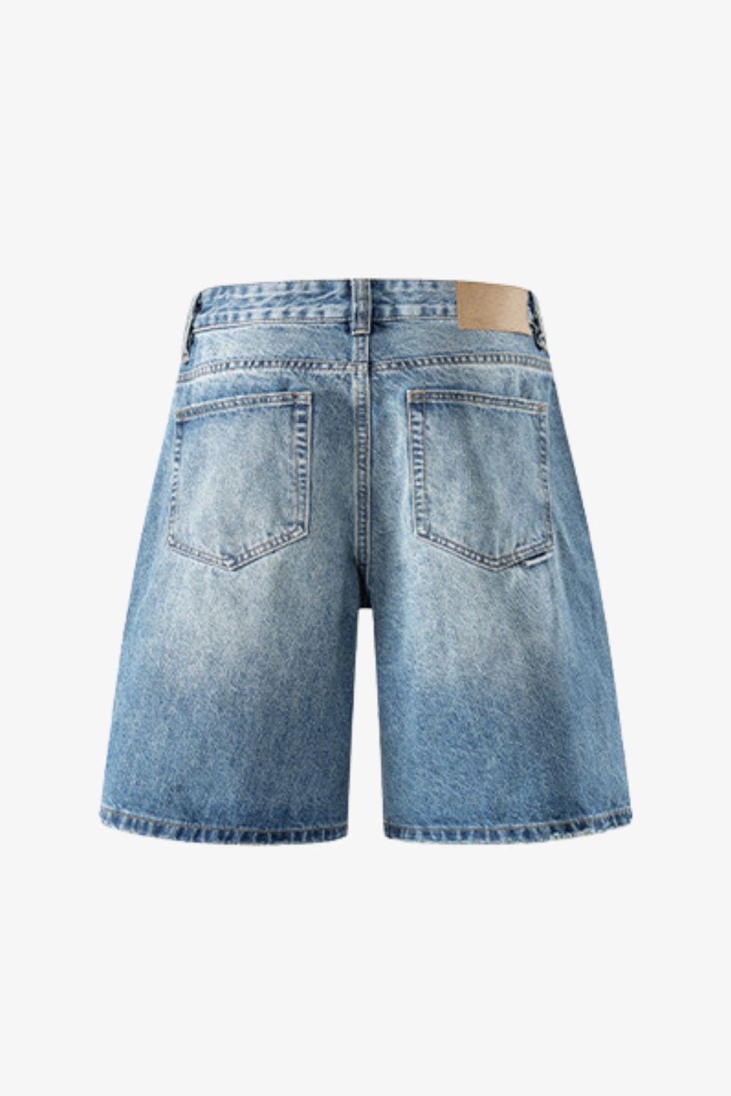 Relaxed Washed Denim Short