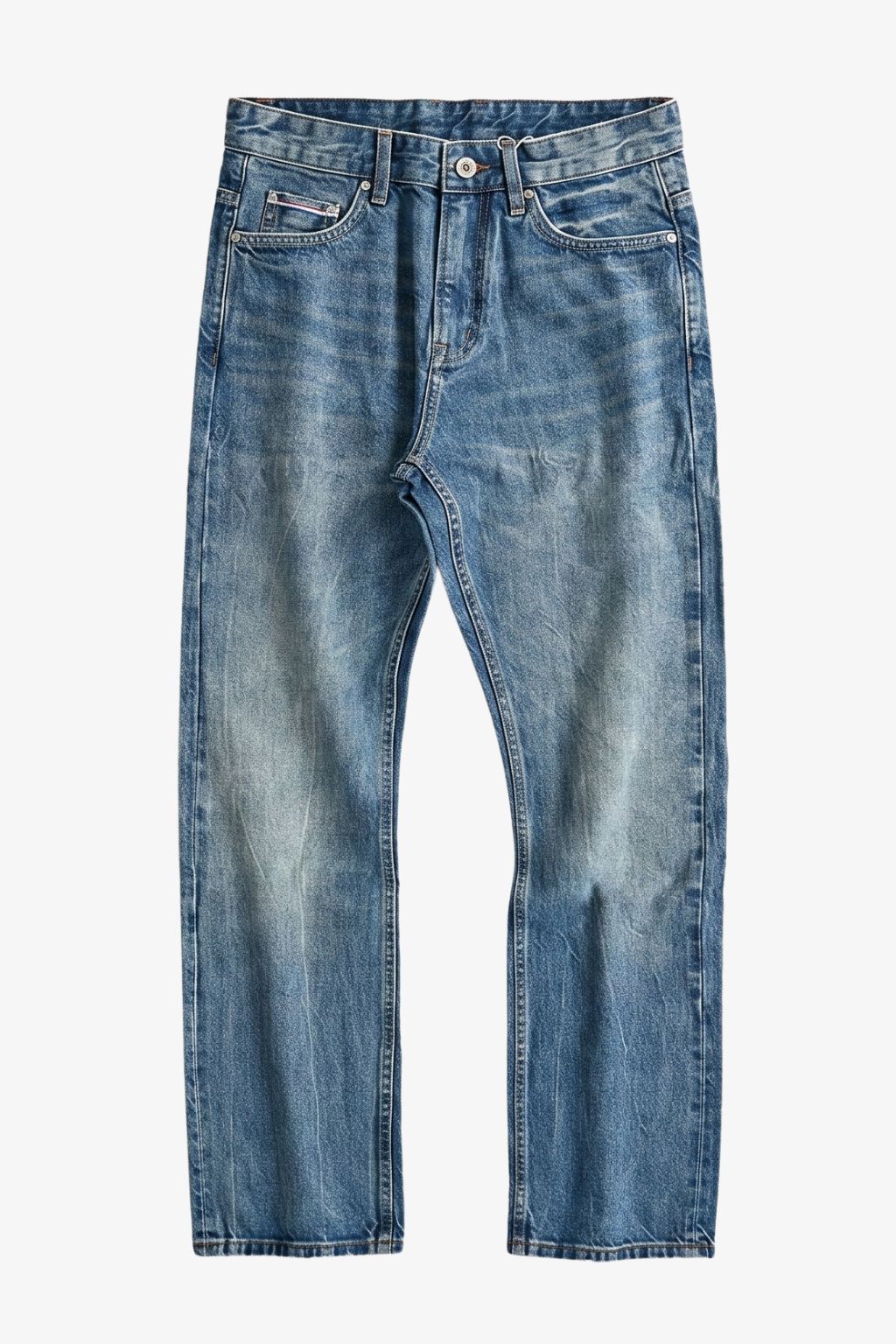 QĪNGYĀN | 青烟 Selvedge 14oz Straight, Faded Indigo Denim