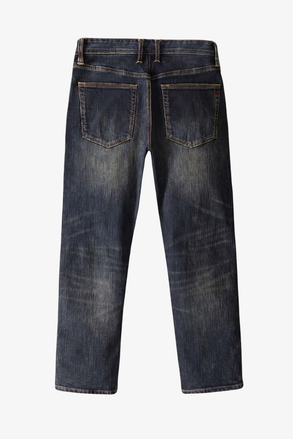 HÁNLÙ | 寒露 Selvedge 19oz Fitted Straight, Fleece-Lined, Vintage Wash Denim