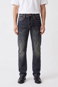 HÁNLÙ | 寒露 Selvedge 19oz Fitted Straight, Fleece-Lined, Vintage Wash Denim