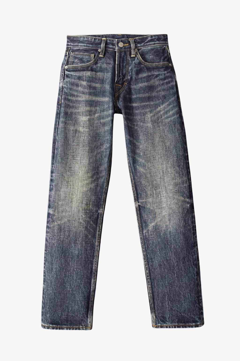 LǍOSHÍ | 老石 Selvedge 22oz Straight, Heavy Washed Vintage Denim